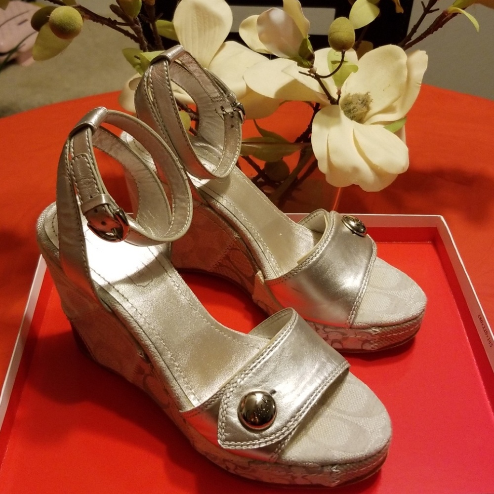 Coach platinum wedge